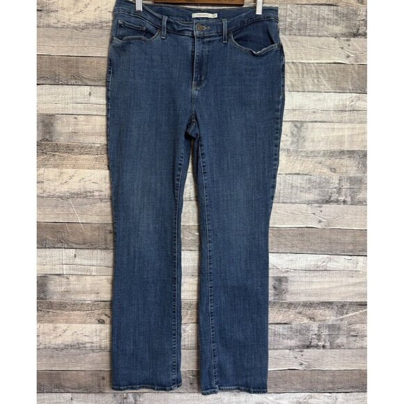 Levis Classic Bootcut Stretch Denim Womens Blue Jeans Size 31 - Picture 1 of 11